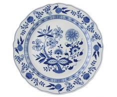 Hutschenreuther 02001-720002-10031 Zwiebelmuster Platzteller, 31 cm mit Fahne/Gourmetteller, blau