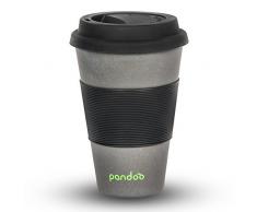 pandoo Bambus Coffee-to-Go-Becher - Kaffee-Becher, Trink-Becher, Bamboo-Cup | wiederverwendbar & lebensmittelecht, spülmaschinengeeignet