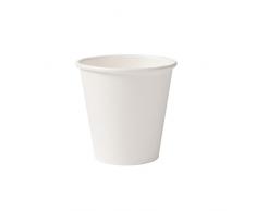 BIOZOYG Bio Pappbecher I Einweggeschirr Trinkbecher Papierbecher kompostierbare und biologisch abbaubare Becher I weiße, unbedruckte, umweltfreundliche Kaffeebecher 50 Stück 150ml 6oz