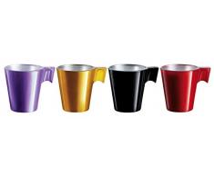 Luminance 8010153 Flashy Espresso, 4 Tassen bunt, 29 x 6 x 7 cm