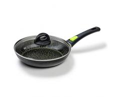Genius Cerafit Magma Brat-Pfanne Induktions-Pfanne Keramik-Pfanne Ø 24 cm Antihaft-Beschichtung und Lotus-Effekt