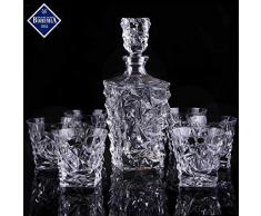 Bohemia Whisky-Set Geschenk-Set GLACIER Kristall Karaffe + 6 Gläser