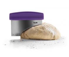 IBILI Teigschneider/-schaber 15x7,5 cm aus Edelstahl, Silber/lila, 15 x 7.5 x 11 cm