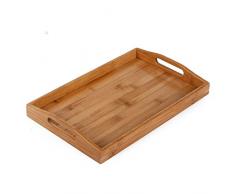 Kentop Holz Tablett Serviertablett Betttisch Betttablett Serviertablett Esstisch mit Griff für Hotel,Restaurant, Hause Size M