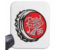 Mousepad (Mauspad) CUSTOM ROAD RACE BIERDECKEL MOTORSPORT RACE RACING FORMEL MOTOR TEAM SPEED SPEEDWAY CLASSIC AMERICAN für ihren Laptop, Notebook oder Internet PC .. (mit Windows Linux usw.) in Weiß