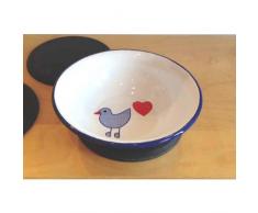 Münder Email - Kinderschale - Herzvogel (14 cm)