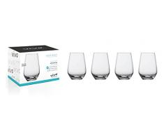 vivo by Villeroy & Boch Group - Voice Basic Longdrinkglas-Set, 4 tlg., 397 ml, Kristallglas, spülmaschinengeeignet