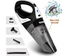 Akku Handstaubsauger, Welikera 2500mAh/30min Handsauger (5000PA Zyklon-Staubsauger 11,1V Li-Ionen-Akku)mit Doppelte Filter Nass/Trocken Akkustaubsauger Saugschlauch für Auto und Zuhause