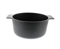 Eva Solo 280245 Topf, Aluminium, Induktionsgeeignet, 4.5 Liter Fassungsvermögen, 24 cm Durchmesser, Nordic Kitchen, Schwarz