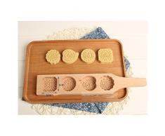 Holz Kuchen Gebäck Form Hand Druck Backen Form für mid-autum chinesischen Dessert, holz, 8