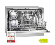 Bomann TSG 708 Tisch-Geschirrspüler (Energieklasse A+, Platz für 6 Maßgedecke, 5 Programme) silber