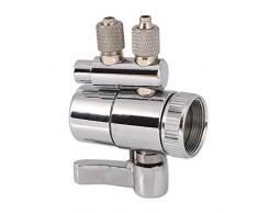 Weisin Wasserhahn Adapter Metallhahn Belüfter Dual Umsteller Adapter für Wasserfilter Munddusche Zubehör Ventil Schalter Wasserhahn Filter