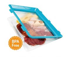 Lunchbox to go | Praktische Bento-Box BPA-frei | Umweltfreundliche Brotdose für Mikrowelle & Spülmaschine | Frischhaltedose Click & Fresh 2er-Set