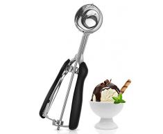 Manfore Eisportionierer, Edelstahl-Eisportionierer, Eisportionierer mit Auslöser für Obst, EIS, Kartoffelpüree, Teig.
