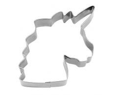 Städter Ausstechform Einhorn aus Edelstahl in Silber, 8cm