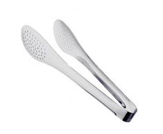 Yue668 Grillklammer Edelstahl Küchenzange Küchenzange zum Kochen, Grillen (Silber)