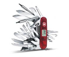 Victorinox Taschenmesser Swiss Champ XAVT (83 Funktionen, Digitalanzeige, Bit-Schlüssel) rot transparent