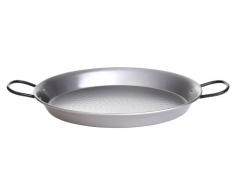 Paella World International Polierte Stahl Paella-Pfanne, Silber, Ø 50 cm