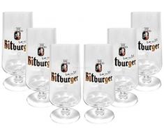 Bitburger Kelch Tulpen Glas Gläser-Set - 6x Biertulpen 0,3l geeicht