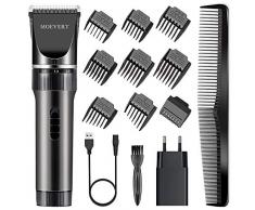 Haarschneidemaschine, Moevert Profi Haarschneider Rasierer Herren Elektrisch Langhaarschneider Haarrasierer Haartrimmer Set Wiederaufladbare Haarscherer Maschine für Herren Männer mit LCD, 9 Kämme