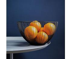 DMAR Obstschale Schwarz, 25x14cm Brotkorb Rund Schwarz, Drahtkorb Schüssel