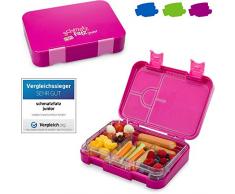 schmatzfatz junior Kinder Lunchbox, Bento Box mit variablen Fächern (Lila)