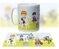 Tasse mit Motiv Ritter - Mittelalter - Abenteuer/Kunststoff Melamin BPA-frei/optional mit Wunschname/personalisierbar - tolles Geschenk - Geburtstagsgeschenk