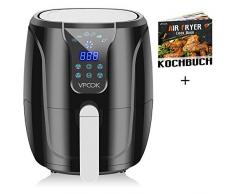 VPCOK Heißluftfritteuse Fritteuse LCD Touch Display, ohne Öl, schwarz, XL (MEHRWEG)