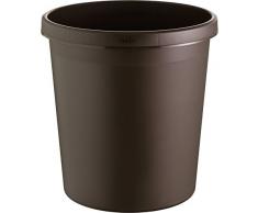 Helit H6105875 Objekt-Papierkorb, 18 L, braun