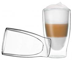 DUOS 2X 400ml doppelwandige Cocktail Thermogläser - Set, Latte Macchiato, Eistee