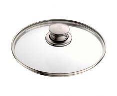 WMF Diadem Plus Topfdeckel 20 cm, Glasdeckel mit Metallgriff, hitzebeständiges Glas, spülmaschinengeeignet