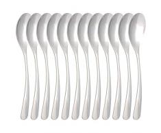 Gastro Spirit - 12-er Set ESS-Löffel/Suppen-Löffel - Silber, 20 cm (L), Chromstahl, Spülmaschinenfest - 3 Setgrößen (12/24/36), weiteres Besteck aus der Serie Dynia erhältlich