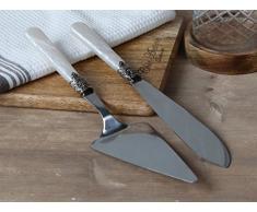 ChicAntique Tortenheber Kuchenmesser Dekor perlmutt Look Vintage Nostalgie