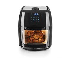 GOURMETmaxx Digitale XXL Heißluft-Fritteuse, Frittieren ohne Fett, 9 Liter Mini-Backofen mit Umluft, 1800 Watt, Hochwertiger Kunststoff/Edelstahl (Schwarz)