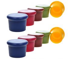 Homiki Silikon-Flaschenverschluß, 5 Stück, für Wein, Champagner, Bier, kohlensäurehaltige Getränke, Flaschen mit Korkverschluss, hochwertig, wiederverwendbar