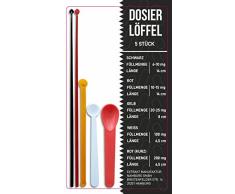 Dosierlöffel Messlöffel 5er Set | ab 6 mg bis 200 mg exaktes dosieren | mikro Dosierhilfe für milligramm genaue dosierung