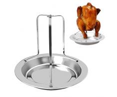 antcher Huhn Braten Rack Edelstahl Antihaft Vertikal Huhn Halter BBQ Chicken Bräter Ständer für Backofen oder Grill