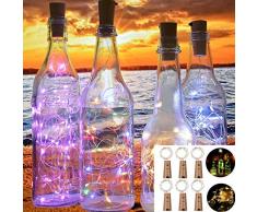 2M 20LED 10PCS.LED Weinkrug Flaschenleuchten Cork Battery Powered Year Weihnachtsdekoration für Zuhause Weihnachtsbaumschmuck NavidadDIY, Dekoration, Weihnachten beinhaltet nicht Red