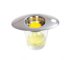 humflour Eiertrenner Edelstahl, Eigelb-Trennzeichen-Eiweiß-Filter-Küchen-Werkzeuge (Silber)