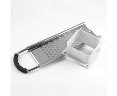 Mekta Edelstahl Spätzlehobel Pasta Kitchen Spätzle Maker Spätzlereibe mit Teigschaber Manuelle Nudelkochwerkzeuge mit Komfortgriff