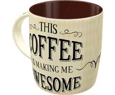 Nostalgic-Art Retro Kaffee-Becher - Word Up - Awesome Coffee, Lustige große Retro Tasse mit Spruch, Geschenk-Idee für Kaffee-Liebhaber, 330 ml