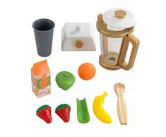 KidKraft 53537 Holz-Kaffee-Set für Spielküchen, Silber