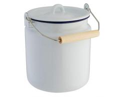 axentia emaillierte Milchkanne aus Stahl, Ø ca. 16 cm, Höhe ca. 20,5 cm, 3 ,5 l