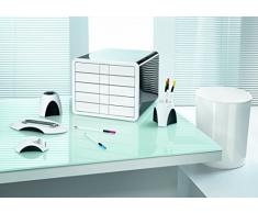 HAN Design-Papierkorb i-Line 18200-12 in Weiß / Eleganter & stylischer Papiereimer für das moderne Büro / Fassungsvermögen: 20 Liter