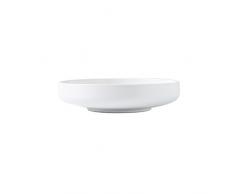 CIGONG Keramikschale Fruchtsnack Gebäckschale Salatteller Familienrestaurant Geschirr Rührgeschirr 26,2x6x13,6 cm Schüssel (Color : White)