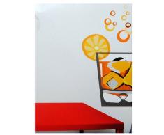 alles-meine.de GmbH 13 TLG. Set XL Wandsticker Cocktail Orange Wandtattoo Cocktailglas Cocktails Aufkleber Wandaufkleber - selbstklebend für Wohnzimmer und Kinderzimmer Deko Stic..