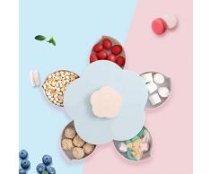 SZRWD Rotierende Pralinenschachtel, Blumen Snackbox, Rotating Süßigkeit Kasten Tapasschalen für Süßigkeiten, Kekse, Trockenfrüchte, Obst für Hauptpartei Hochzeitsdeko