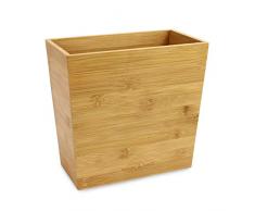 Bambus-Papierkorb | Slimline Under Desk Office Papier-Recyclingkorb | Umweltfreundliche hölzerne Mülleimer | M & W