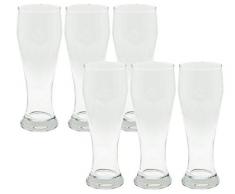 Weizenbiergläser 6St. Gastronomie Qualität 0.5 Liter Eichstrich
