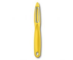 Victorinox Universalschäler mit Pendelklinge, Zackenschliff, Zweischneidig, Edelstahl, Spülmaschinengeeignet, gelb